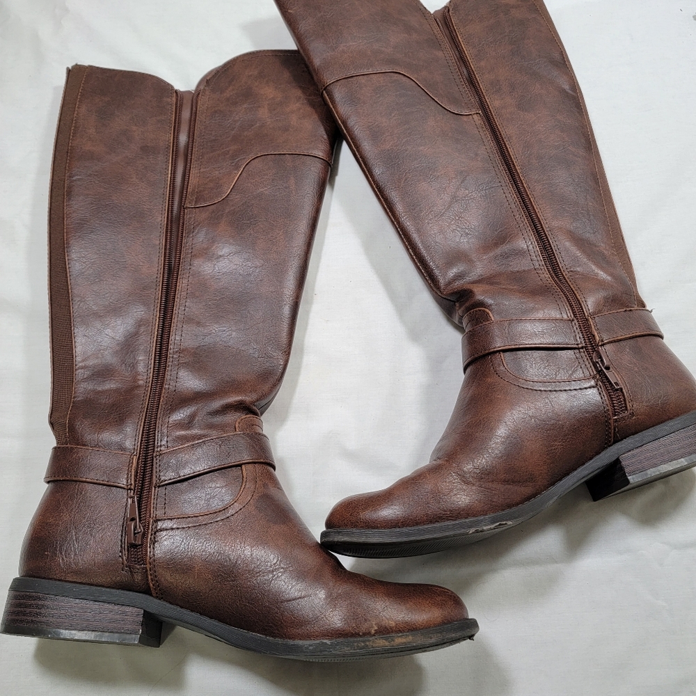G by Guess Womens Harson Faux Leather Over-The-Knee Boots Brown Size 9 medium - Picture 3 of 14